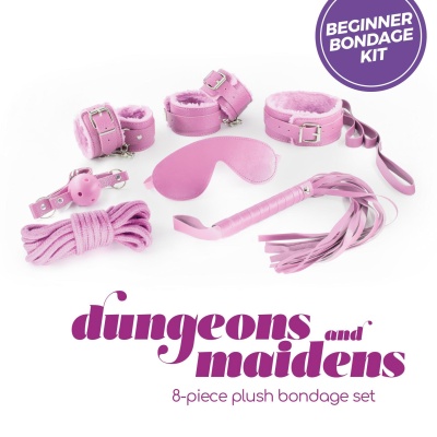 Zestaw BDSM Dungeons & Maidens 8-częściowy Różowy - 1 2