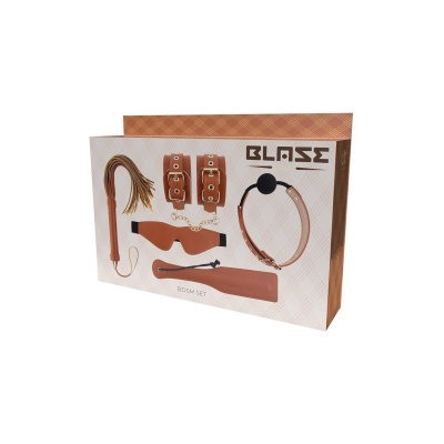 BLAZE ELITE BDSM SET COGNAC VEGAN LEATHER - 1