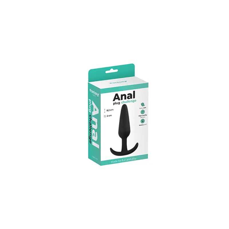 Anal Plug Black Small - silikonowy, stożkowy, długość 8,2 cm, szerokość 2 cm - 3