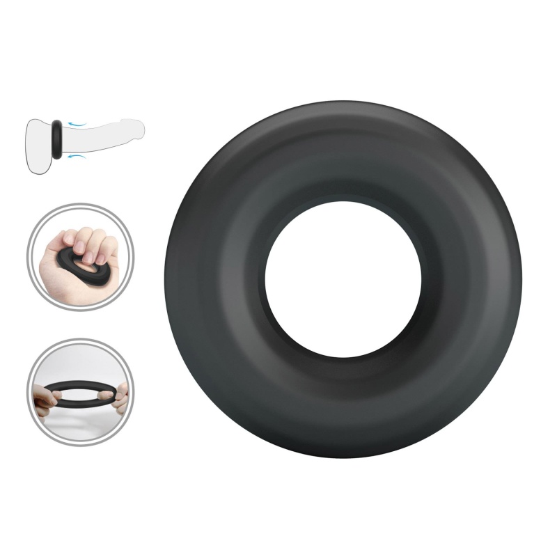 Elastyczny pierścień erekcyjny Urban Super Soft Silicone Cock Ring - średnica wewnętrzna 3 cm - 2