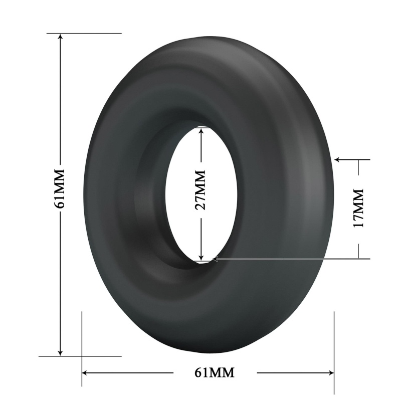 Elastyczny pierścień erekcyjny Urban Super Soft Silicone Cock Ring - średnica wewnętrzna 3 cm - 6