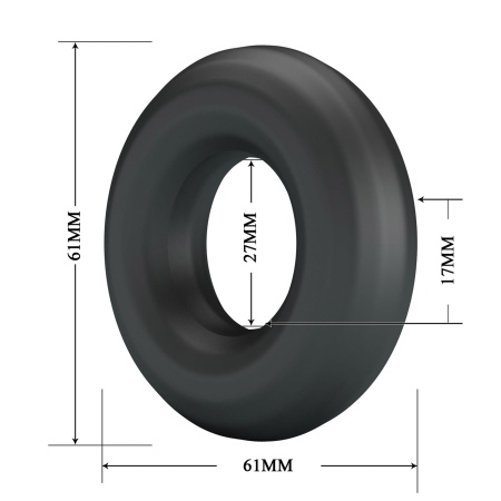 Elastyczny pierścień erekcyjny Urban Super Soft Silicone Cock Ring - średnica wewnętrzna 3 cm - 6