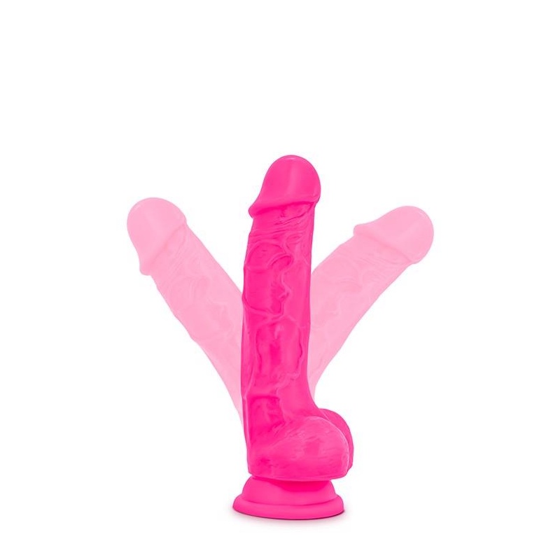 Realistyczne dildo NEO 7.5" Dual Density z jądrami - podwójna gęstość, przyssawka i uprząż, 19 cm - 3