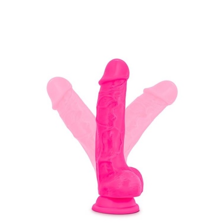 Realistyczne dildo NEO 7.5" Dual Density z jądrami - podwójna gęstość, przyssawka i uprząż, 19 cm - 3