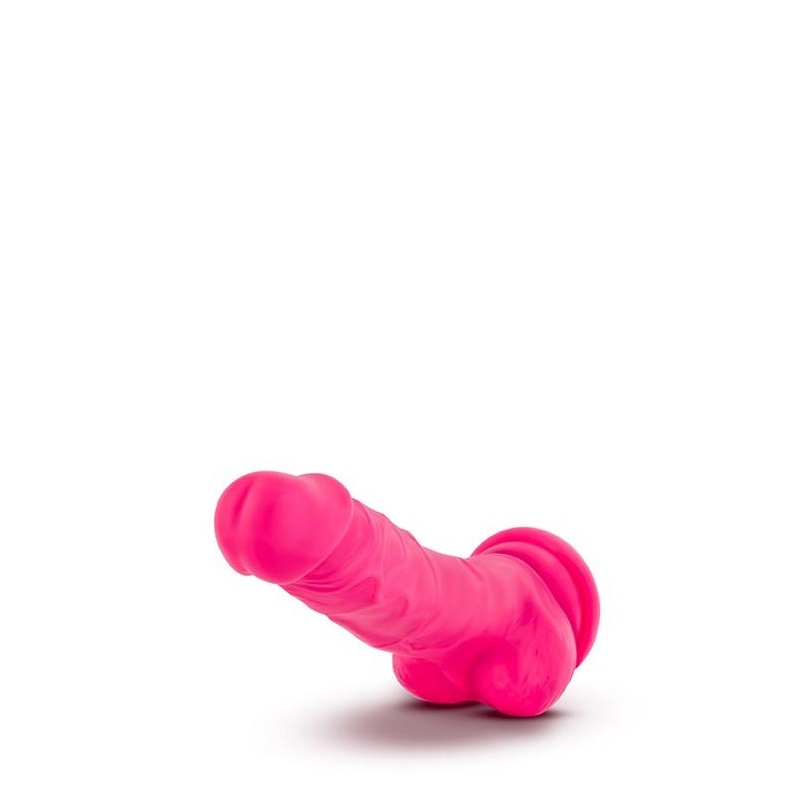 Realistyczne dildo NEO 7.5" Dual Density z jądrami - podwójna gęstość, przyssawka i uprząż, 19 cm - 5