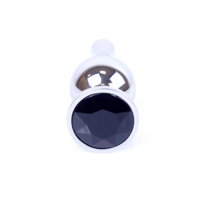 Biżuteria analna MyLove Toys Jewellery Silver Black - stal nierdzewna, anatomiczny kształt, 9,5 cm x 3 cm - 1