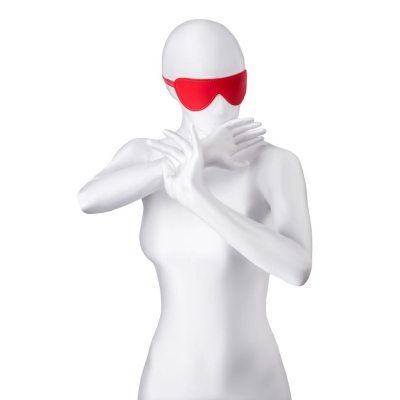 Anonymo mask, PU leather, red, 65 cm - 1