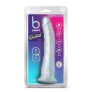 Dildo Diamond Glisten Clear z przyssawką i zakrzywieniem 22,2 cm - 1