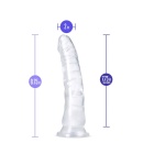 Dildo Diamond Glisten Clear z przyssawką i zakrzywieniem 22,2 cm - 4