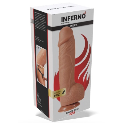 Dildo realistyczne Hidden Desire Inferno z przyssawką 25 cm - 1 2