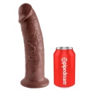 King Cock 10" Brown – realistyczne dildo z podstawą ssącą i anatomiczną fakturą, 25,4 cm - 2