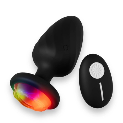 Korek analny wibrujący Party Plug – czarny, 9,9 cm - 1