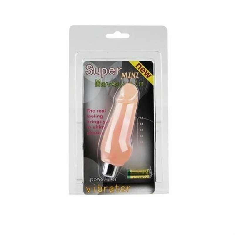 Mini wibrator Penis Flesh 14 cm z regulowaną intensywnością wibracji - 1