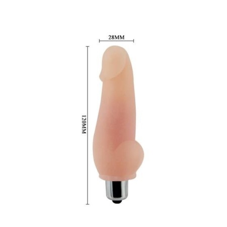 Mini wibrator Penis Flesh 14 cm z regulowaną intensywnością wibracji - 2