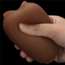 Dwustronny masturbator Slider – usta i pochwa 6,2x10,3 cm brązowy - 6