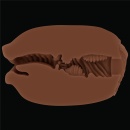 Dwustronny masturbator Slider – usta i pochwa 6,2x10,3 cm brązowy - 8
