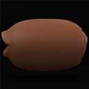 Dwustronny masturbator Slider – usta i pochwa 6,2x10,3 cm brązowy - 9