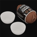 Dwustronny masturbator Slider – usta i pochwa 6,2x10,3 cm brązowy - 12