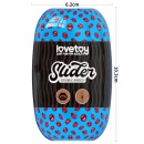 Dwustronny masturbator Slider – usta i pochwa 6,2x10,3 cm brązowy - 18