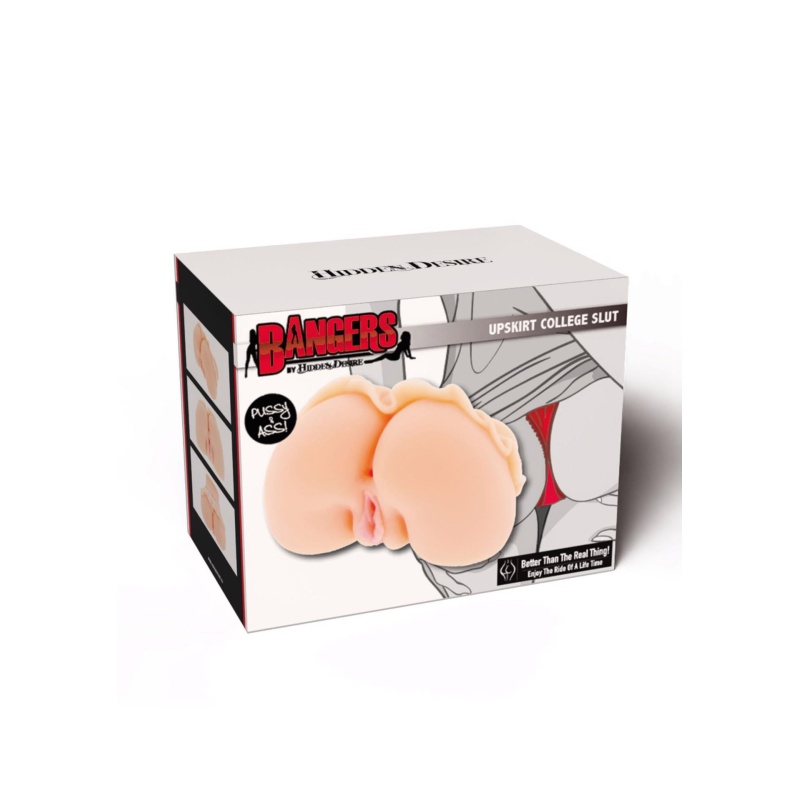 Masturbator Upskirt College Slut z podwójnym kanałem i pierścieniem zaciskającym 15×17 cm - 2