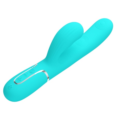 Twinkled Tenderness - Dwusilnikowy Rabbit Vibrator z 7 funkcjami thumping i 7 trybami tapping, silikon medyczny IPX7 - 5