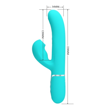 Twinkled Tenderness - Dwusilnikowy Rabbit Vibrator z 7 funkcjami thumping i 7 trybami tapping, silikon medyczny IPX7 - 8