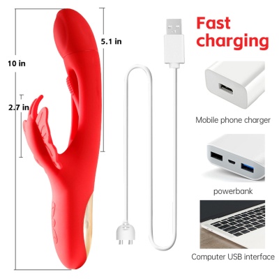 Butterfuly dual flicking vibrator - 1 2