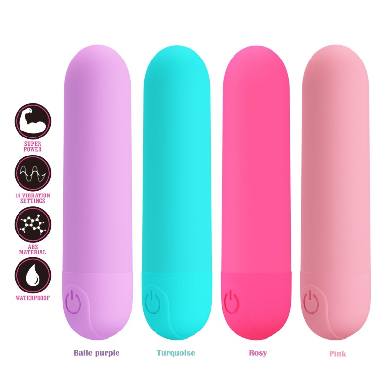 Wibrator mini Stefan z 10 funkcjami wibracji, 8 cm - 3