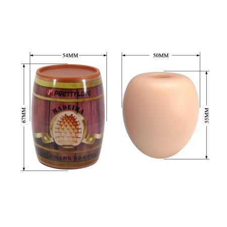 Masturbator Madeira Charming Barrel - TPR, wodoodporny, manualny - 8