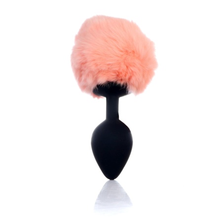 Plug-Jewellery Silicon PLUG - Bunny Tail - Black-Peach - 1