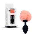 Plug-Jewellery Silicon PLUG - Bunny Tail - Black-Peach - 8