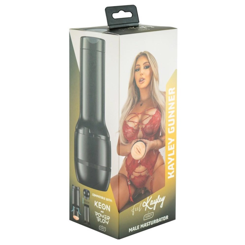 Masturbator waginalny Feel Kayley Gunner - manualna obudowa ABS z wymienną wkładką TPE o teksturze spiralno-żebrowanej, 22 cm - 1
