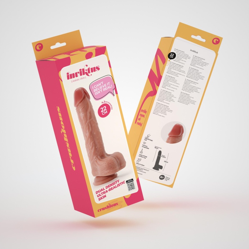 Dildo silikonowe Inviktus 8,5 (22 cm) kolor cielisty - 9