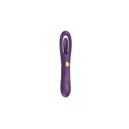 Wibrator Flicking Dual G-Spot z podwójnym silnikiem i ruchomym języczkiem stymulującym - 2