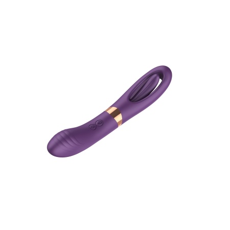 Wibrator Flicking Dual G-Spot z podwójnym silnikiem i ruchomym języczkiem stymulującym - 4