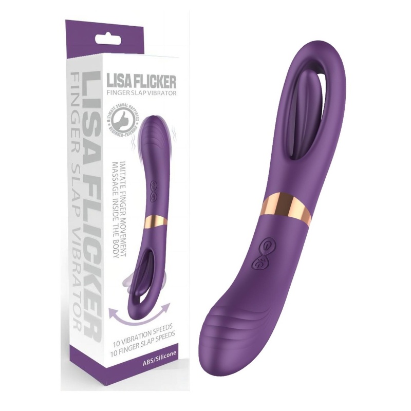 Wibrator Flicking Dual G-Spot z podwójnym silnikiem i ruchomym języczkiem stymulującym - 7