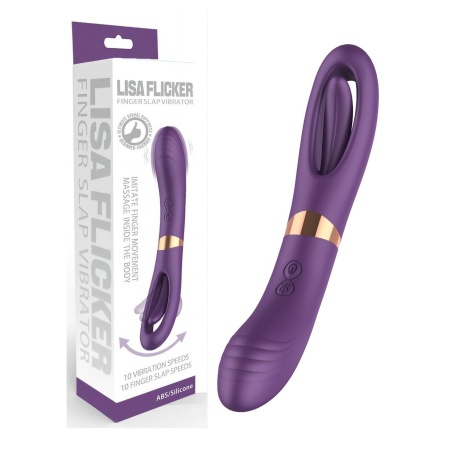 Wibrator Flicking Dual G-Spot z podwójnym silnikiem i ruchomym języczkiem stymulującym - 7