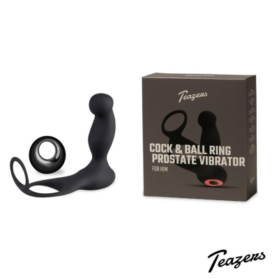 Teazers Cock & Ball Ring Prostate Vibrator with Remote Control - 1