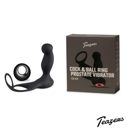 Teazers Cock & Ball Ring Prostate Vibrator with Remote Control - 1