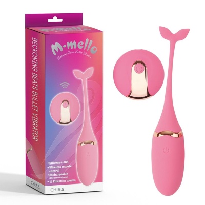 Wibrujący stymulator kulkowy typu bullet z pilotem bezprzewodowym, 10 trybów, długość 15 cm, średnica maks. 3 cm - 1