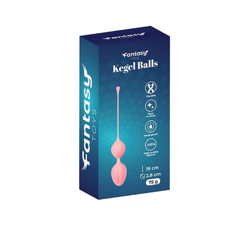 Kulki gejszy Kegel z silikonu 75 g – dwukulowa konstrukcja, długość 19 cm, średnica 2,8 cm - 3