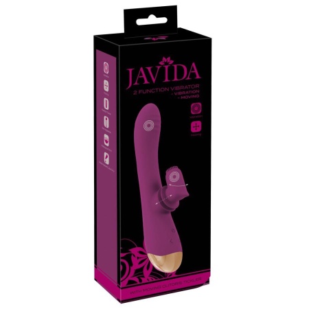 Wibrator Javida 2 Function - dwufunkcyjny: ruchome ramię do stymulacji łechtaczki, 8 trybów wibracji, 22,3 cm - 1