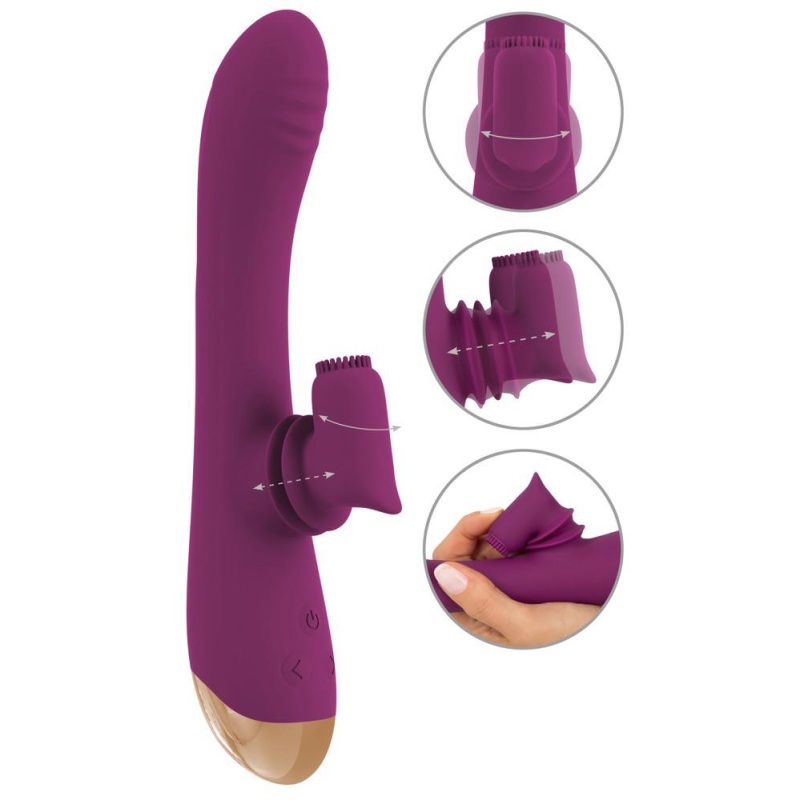 Wibrator Javida 2 Function - dwufunkcyjny: ruchome ramię do stymulacji łechtaczki, 8 trybów wibracji, 22,3 cm - 2