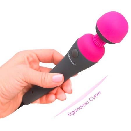 Masażer osobisty PalmPower Massager z elastyczną głowicą 4 cm i wielostopniową regulacją wibracji, 19,5 cm - 7