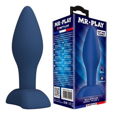 Korek analny Bulb L (MR. Play) z podstawą bezpieczeństwa, 12,1 cm - 1