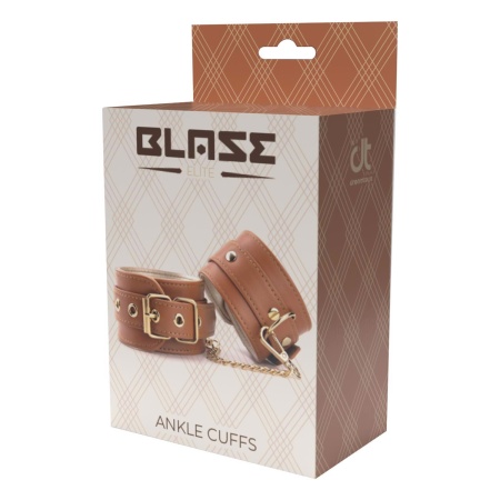 BLAZE ELITE ANKLE CUFFS COGNAC VEGAN LEATHER - 1