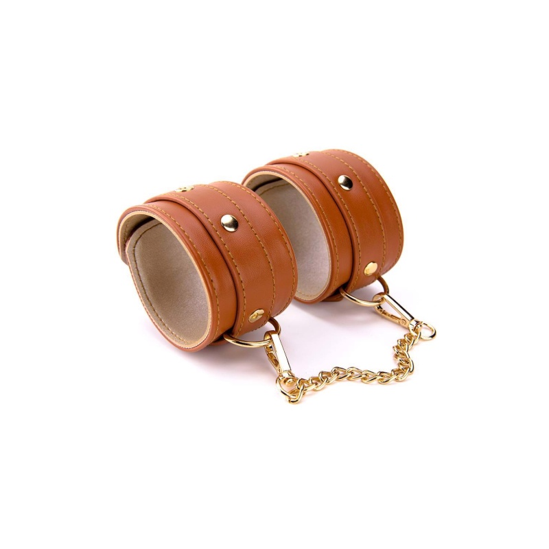 BLAZE ELITE ANKLE CUFFS COGNAC VEGAN LEATHER - 3