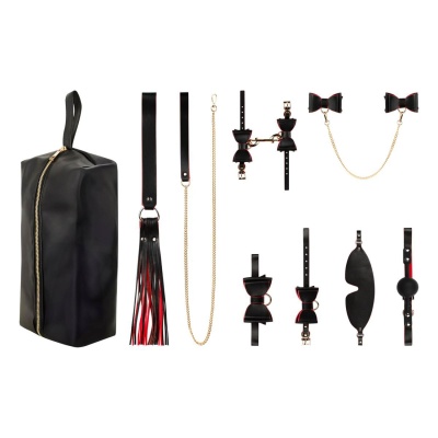 Bedroom Fantasy - 8 Piece Set Of SM Luxury Set Black - 1 2