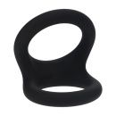Double O Silicone Cockring - L - Black - 1