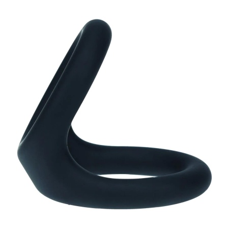 Double O Silicone Cockring - L - Black - 4